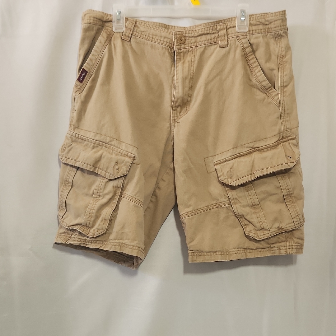 Source Unknown Tan Cargo Shorts With Utility Pockets